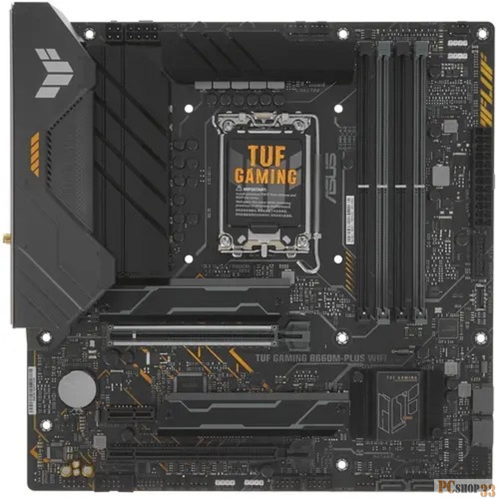 Материнская плата ASUS TUF GAMING B660M-PLUS WIFI, LGA1700, B660, 4*DDR5, DP+HDMI, CrossFireX, SATA3 + RAID, Audio, Gb LAN, USB 3.2*6, USB 2.0*6, COM*1 header (w/o cable), mATX 90MB1AZ0-M0EAY0