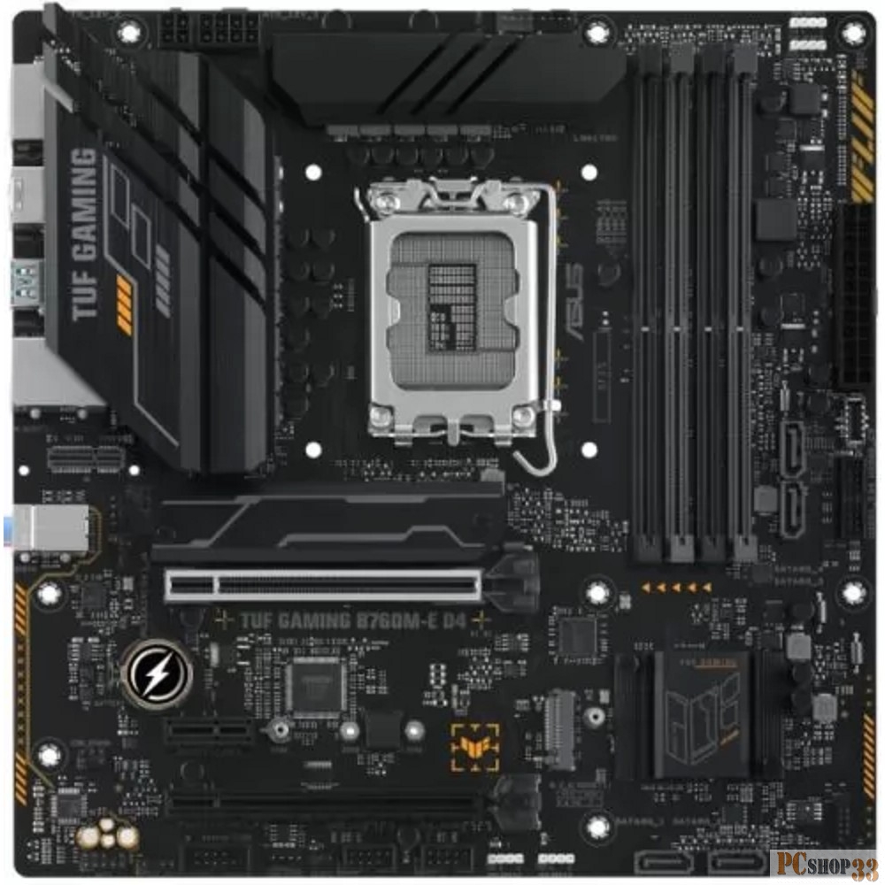 Материнская плата ASUS TUF GAMING B760M-E D4 Soc-1700 Intel B760 4xDDR4 mATX AC`97 8ch(7.1) 2.5Gg RAID+HDMI+DP