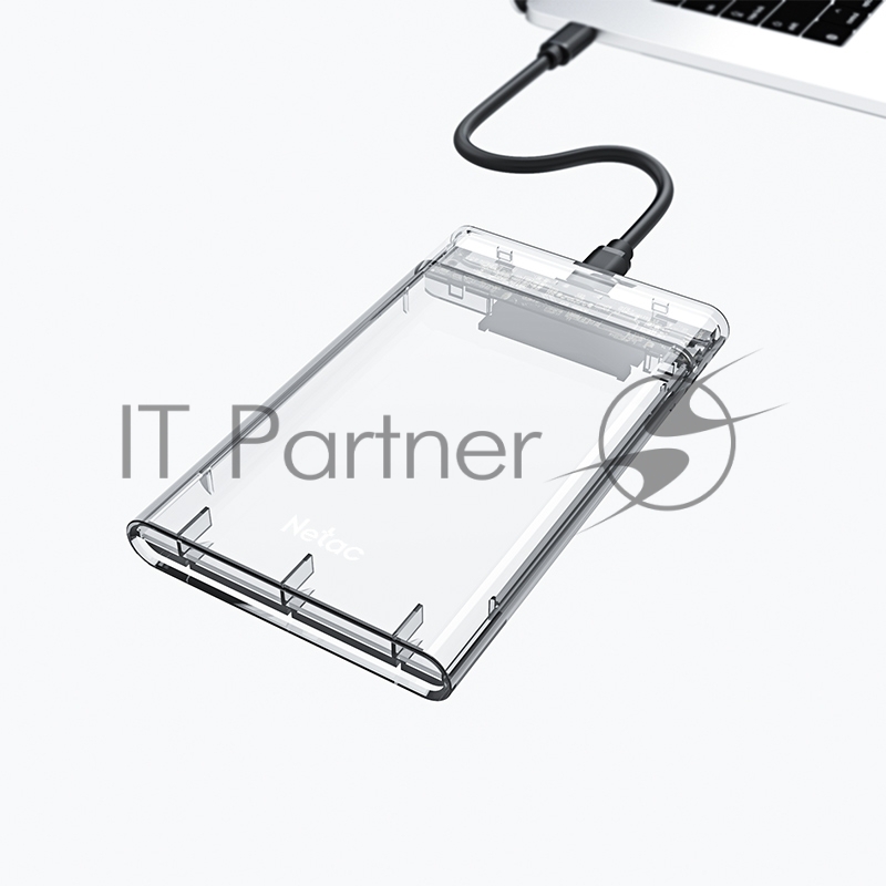 Внешний бокс 2.5 SATA Netac WH11 USB3.0 NT07WH11-30CC слайд прозрачный корпус