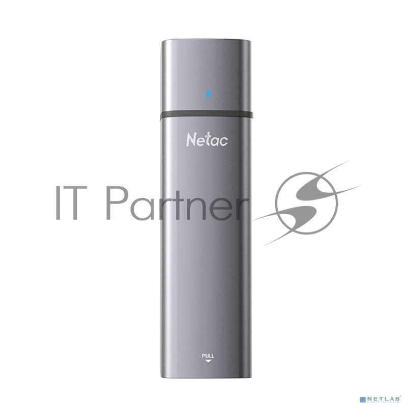 Внешний бокс M.2 SATA SSD Netac WH21NT07WH21-30C0 слайд алюминиевый корпус, совместим 2280/2260/2242/2230, серебристый