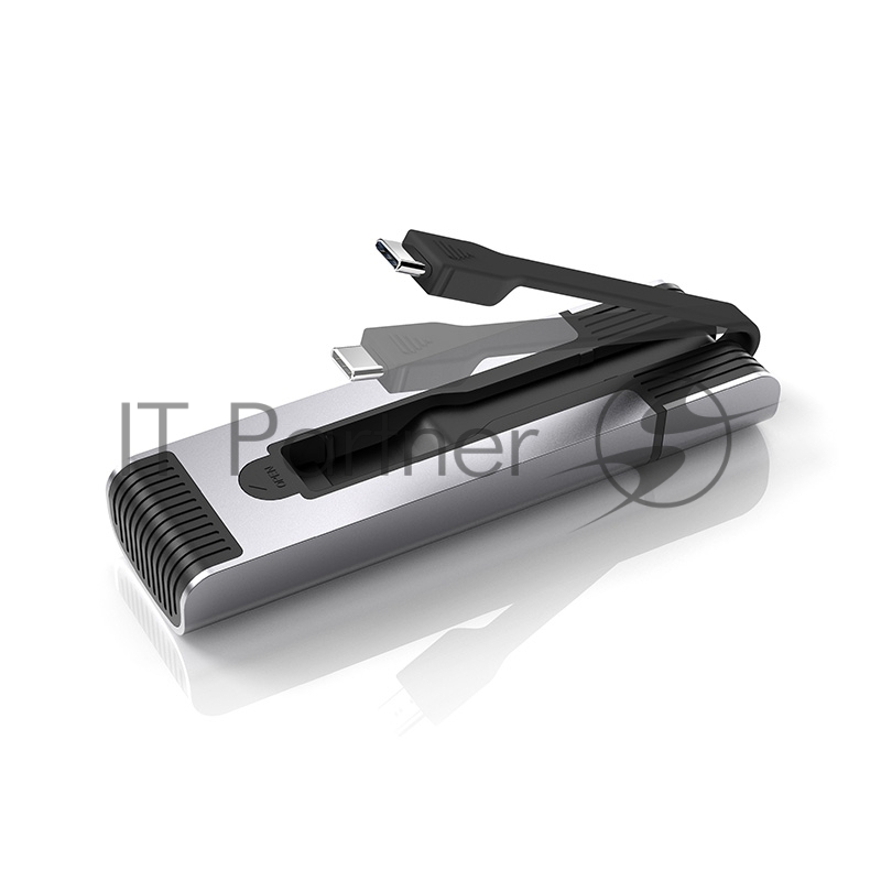 Внешний бокс M.2 SATA SSD Netac WH21NT07WH21-30C0 слайд алюминиевый корпус, совместим 2280/2260/2242/2230, серебристый