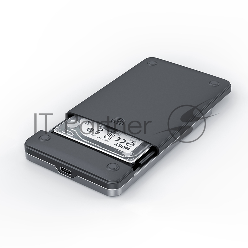 Внешний корпус NETAC WH12 <NT07WH12-30AC> для HDD/SSD 2.5 SATA -> USB3.0 серебристый