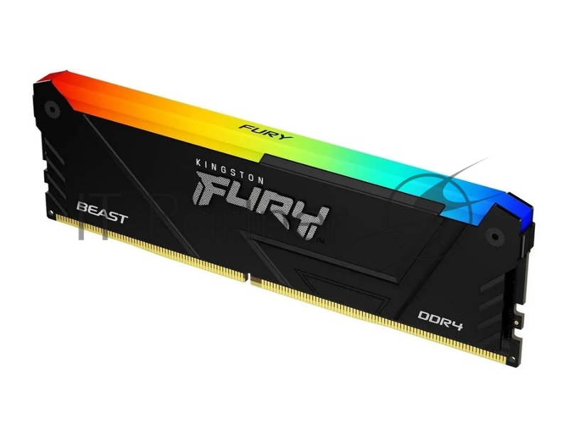 Оперативная память Kingston 8GB DDR4 3600MHz DIMM FURY Beast Black RGB XMP KF436C17BB2A/8 CL17, 1.35V 288-pin Non-ECC
