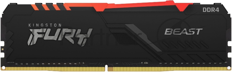Оперативная память Kingston 16GB DDR4 3200MHz DIMM FURY Beast Black RGB XMP KF432C16BB12A/16 CL16, 1.35V 288-pin Non-ECC
