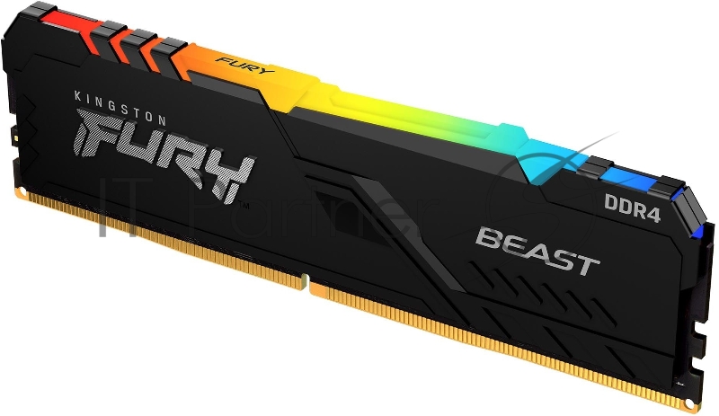 Оперативная память Kingston 16GB DDR4 3200MHz DIMM FURY Beast Black RGB XMP KF432C16BB12A/16 CL16, 1.35V 288-pin Non-ECC