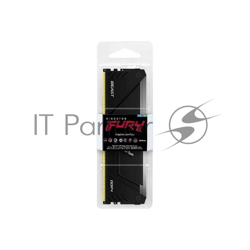 Оперативная память Kingston 16GB DDR4 3200MHz DIMM FURY Beast Black RGB XMP KF432C16BB12A/16 CL16, 1.35V 288-pin Non-ECC