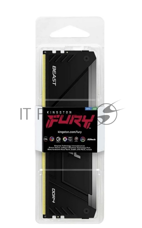 Память Kingston 16GB DDR4 3200MHz DIMM FURY Beast Black RGB XMP KF432C16BB2A/16 CL16, 1.35V 288-pin Non-ECC