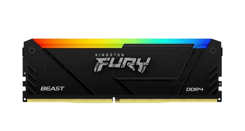 Память Kingston 16GB DDR4 3200MHz DIMM FURY Beast Black RGB XMP KF432C16BB2A/16 CL16, 1.35V 288-pin Non-ECC