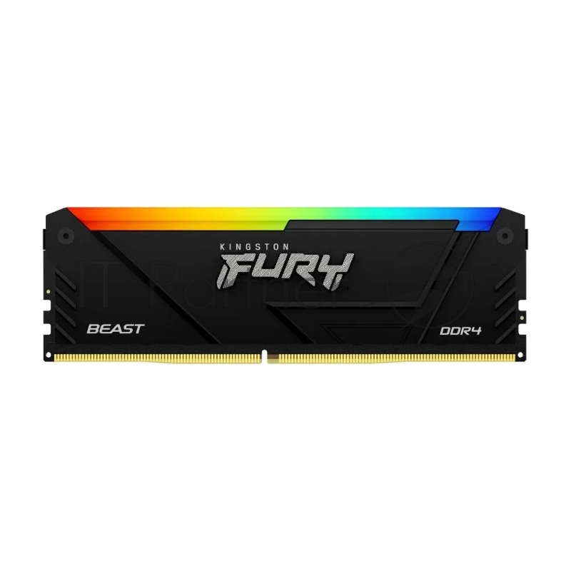 Память Kingston 16GB DDR4 3200MHz DIMM FURY Beast Black RGB XMP KF432C16BB2A/16 CL16, 1.35V 288-pin Non-ECC