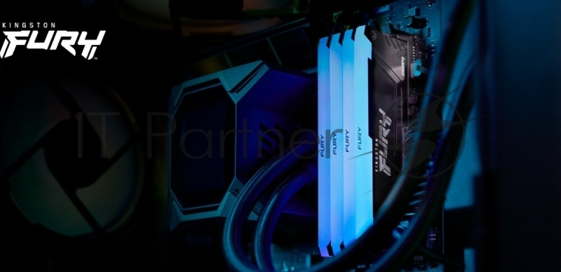 Оперативная память Kingston 32GB DDR4 3600MHz DIMM FURY Beast Black RGB XMP KF436C18BB2AK2/32 kit 2x16Gb, CL18, 288-pin 1.35V Non-ECC