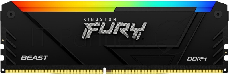 Оперативная память Kingston 32GB DDR4 3600MHz DIMM FURY Beast Black RGB XMP KF436C18BB2AK2/32 kit 2x16Gb, CL18, 288-pin 1.35V Non-ECC