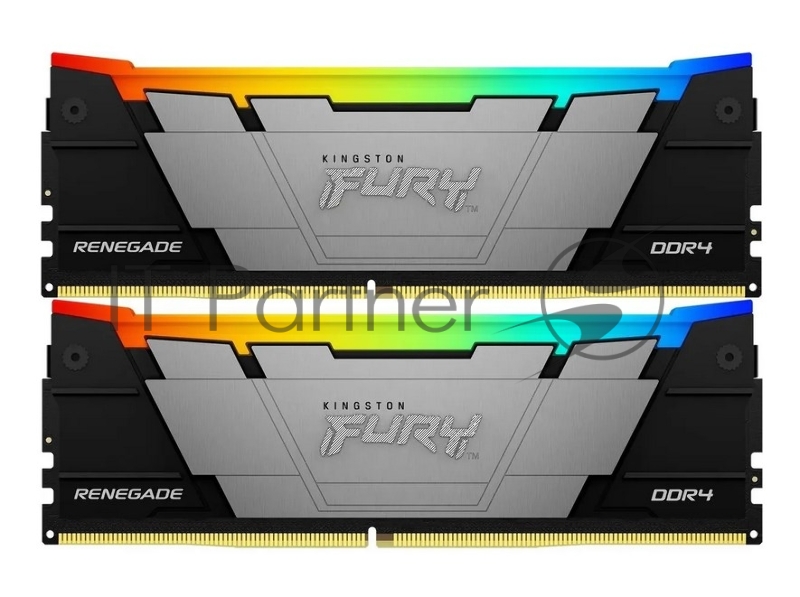 Память Kingston DDR4 2x32GB 3600MHz KF436C18RB2AK2/64 Fury Renegade RGB RTL Gaming PC4-28800 CL18 DIMM 288-pin 1.35В dual rank с радиатором Ret
