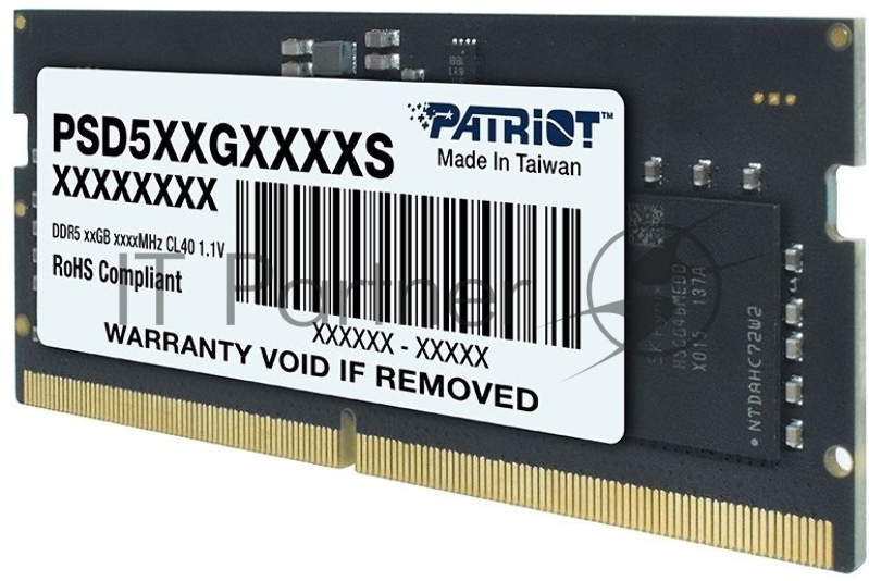 Память Patriot DDR5 8Gb 4800MHz PSD58G480041S RTL PC5-38400 CL40 SO-DIMM 260-pin 1.1В single rank