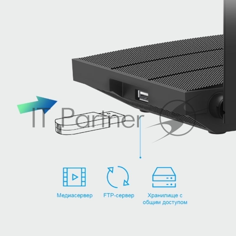 Роутер беспроводной TP-Link Archer C6U AC1200 10/100/1000BASE-TX/4G ready черный