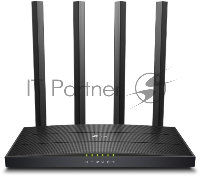Роутер беспроводной TP-Link Archer C6U AC1200 10/100/1000BASE-TX/4G ready черный