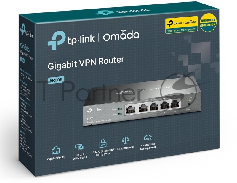 Роутер TP-Link SafeStream ER605 10/100/1000BASE-TX черный