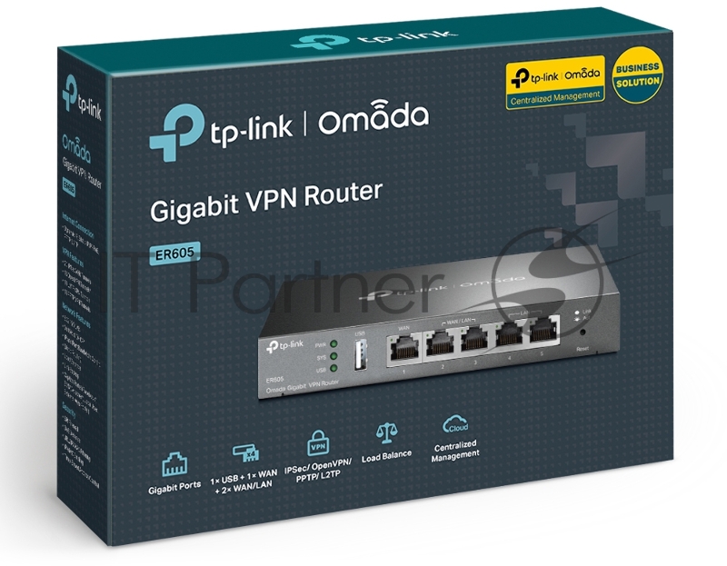 Роутер TP-Link SafeStream ER605 10/100/1000BASE-TX черный