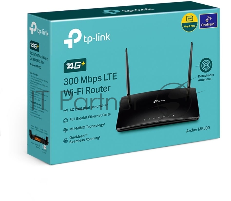 Двухдиапазонный гигабитный Wi-Fi роутер TP-Link Archer MR500 AC1200 с поддержкой 4G+ Cat6