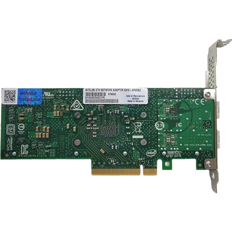 Сетевой адаптер Intel Ethernet Network Adapter E810-XXVDA2, 2xSFP28 ports, 25GbE, PCI-E x8, 1 year