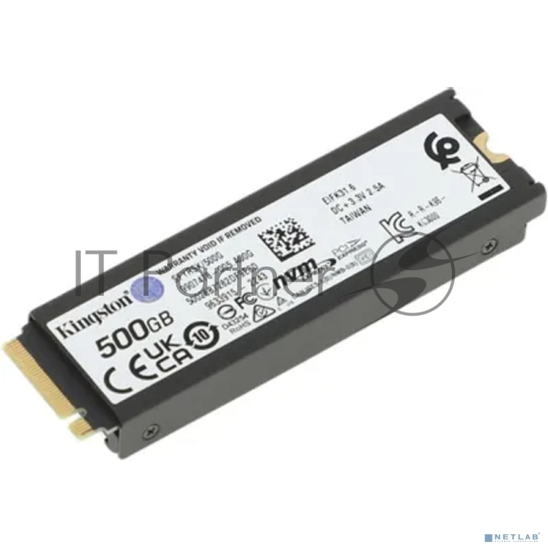 Накопитель SSD Kingston 500GB SFYRSK/500G M.2 2280 NVMe, PCIe 4.0 x4, 3D TLC, R/W 7300/3900MB/s