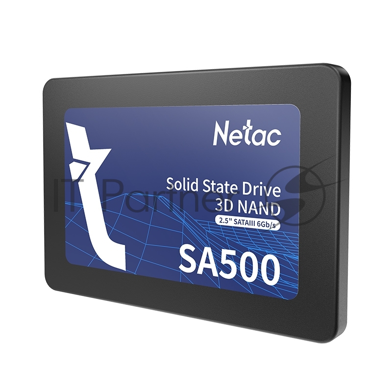 Твердотельный накопитель Netac SA500 2.5 SATAIII 3D NAND SSD 2TB, R/W up to 530/475MB/s 3Y