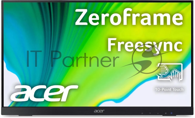 Монитор Acer 21.5 UT222QBMIP черный IPS LED 5ms 16:9 HDMI M/M глянцевая 1000:1 250cd 178гр/178гр 1920x1080 D-Sub DisplayPort FHD USB Touch 3.58кг