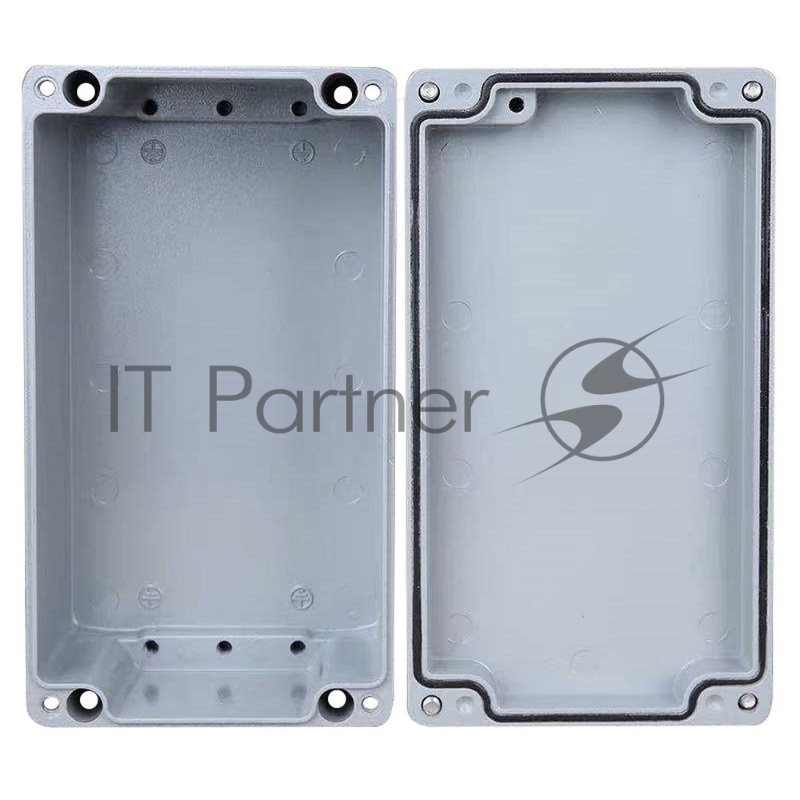 Корпус ACD XG387 Metal case IP65, 200*120*80mm, металлический, 3 отверстия (28 + 28 + 23мм) с резиновыми заглушками, цвет серебристый, совместим с Raspberry Pi 3B, 3B+, 4, Orange Pi