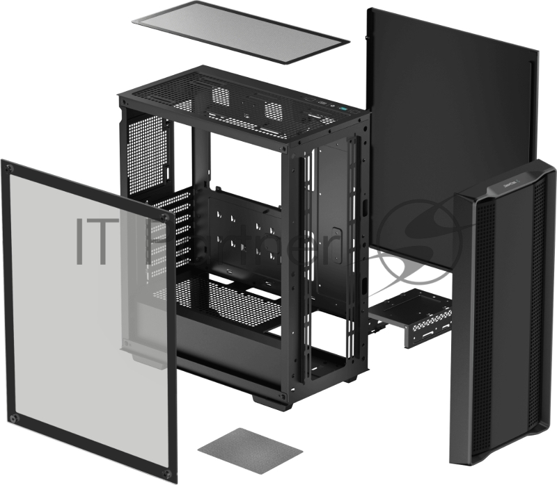 Корпус Deepcool CC560 V2 Limited без БП, боковое окно (закаленное стекло), черный, ATX