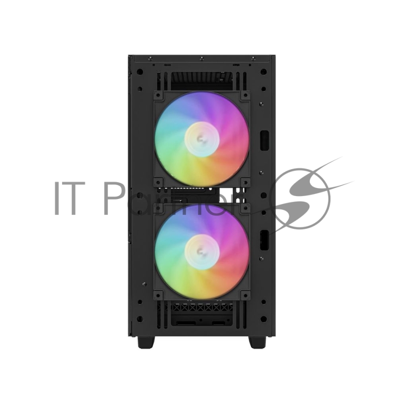 Корпус Deepcool CH360 без БП, боковое окно (закаленное стекло), 2x140мм ARGB LED вентилятор спереди и 1x120мм ARGB LED вентилятор сзади, черный, mATX