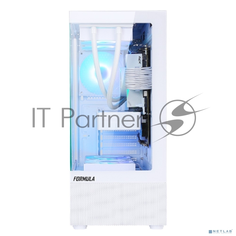 Корпус Formula Crystal Z1 PLUS белый без БП ATX 2xUSB2.0 1xUSB3.0 1xUSB3.1 audio bott PSU