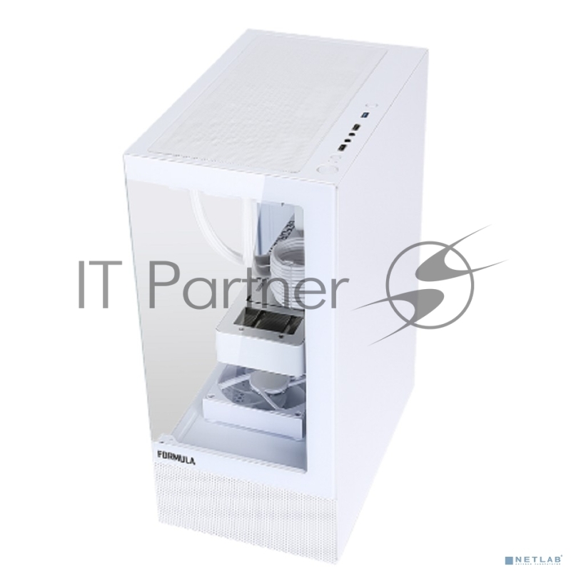 Корпус Formula Crystal Z1 PLUS белый без БП ATX 2xUSB2.0 1xUSB3.0 1xUSB3.1 audio bott PSU
