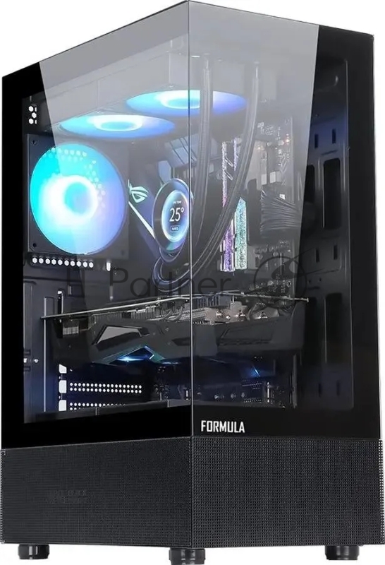 Корпус Formula Crystal Z1 PLUS черный без БП ATX 3x120mm 2xUSB2.0 1xUSB3.0 1xUSB3.1 audio bott PSU