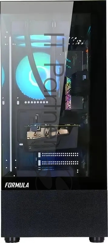 Корпус Formula Crystal Z1 PLUS черный без БП ATX 3x120mm 2xUSB2.0 1xUSB3.0 1xUSB3.1 audio bott PSU