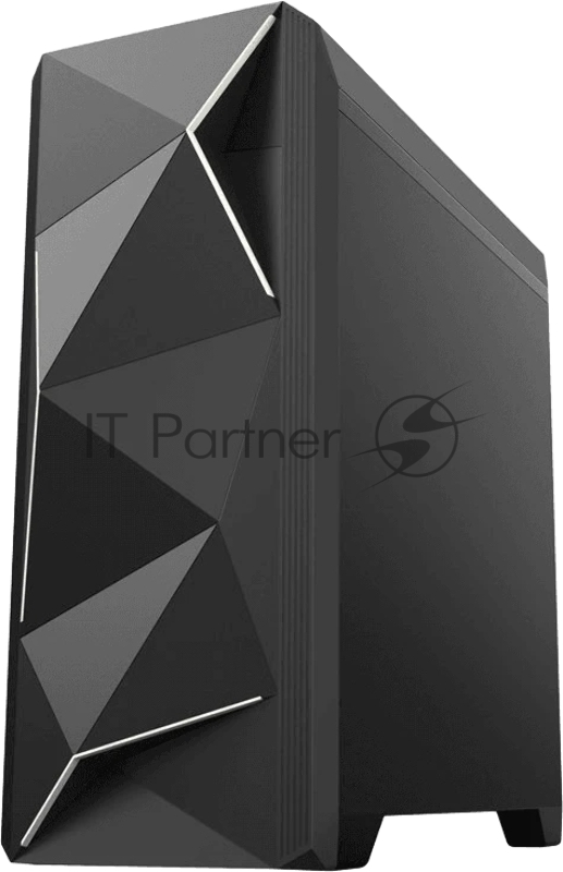 Корпус Zircon Ares без БП (Midi Tower, Micro-ATX, Black, 1*USB3.0+2*USB2.0)