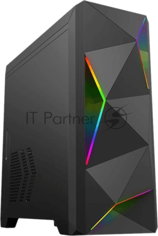 Корпус Zircon Ares без БП (Midi Tower, Micro-ATX, Black, 1*USB3.0+2*USB2.0)