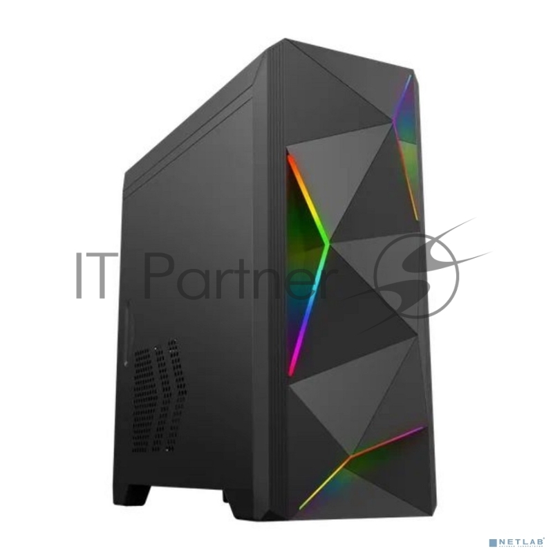 Корпус Zircon Ares без БП (Midi Tower, Micro-ATX, Black, 1*USB3.0+2*USB2.0)