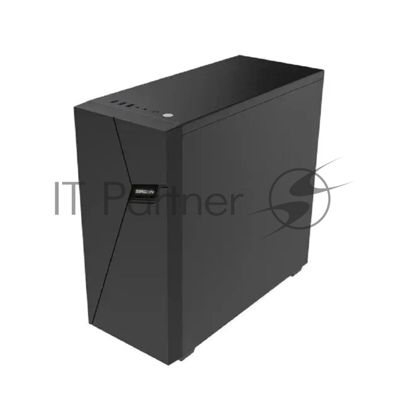 Корпус Zircon Star без БП (Midi Tower,Micro-ATX, Черн., 1*USB3.0, 2*USB2.0, 1*92мм)