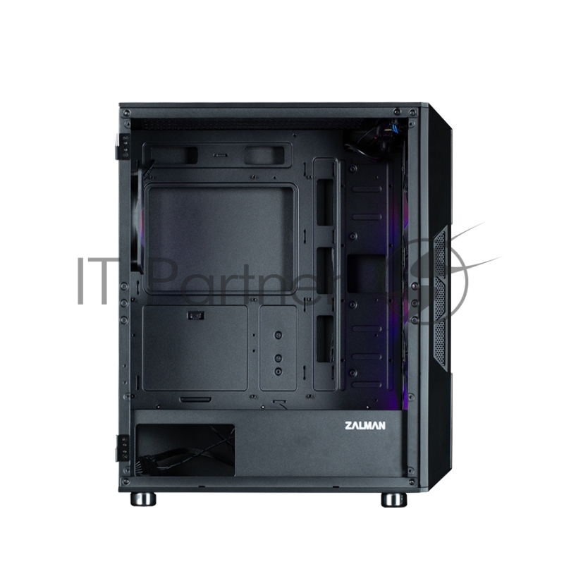 Корпус ZALMAN I3 NEO ARGB BLACK, ATX, BLACK, FRONT MESH, WINDOW, 2x3.5, 3x2.5, 1xUSB2.0, 2xUSB3.0, FRONT 3x120mm ARGB, REAR 1x120mm ARGB