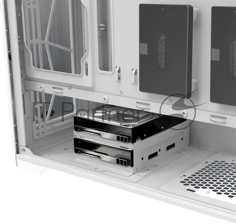 Корпус AGOS ULTRA WHITE TG4 (E-ATX 4pcs ARGB 120x120x25mm fans pre-installed Type C + USB3.0 port 4.0mm Tempered glass with hinge design 3.5 HDDx2 + 2.5 SSD/HDDx3)