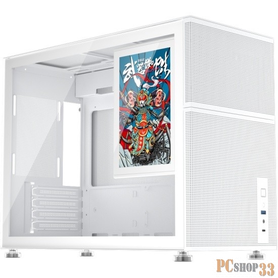 Корпус 1STPLAYER MIKU Mi6 EV White / mATX, 8 LCD display, USB-C / Mi6-EV-WH