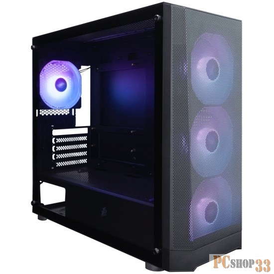 Корпус 1STPLAYER FD5-M ARGB Black / mATX / 4x120mm ARGB fans / FD5-M-BK-4F2(AP)