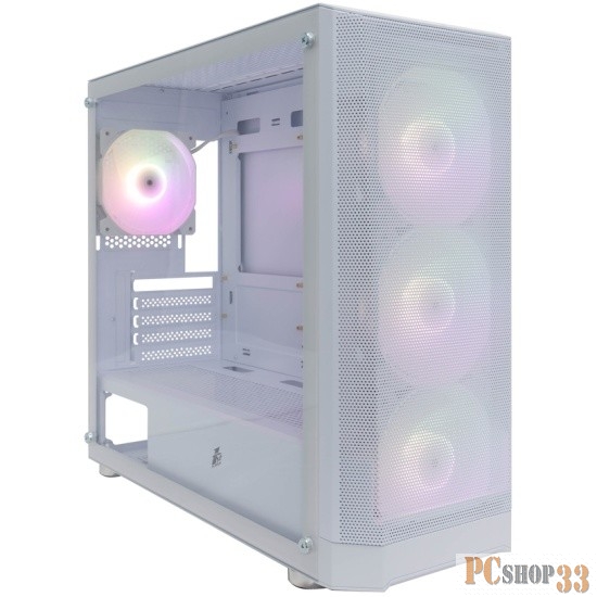Корпус 1STPLAYER FD5-M ARGB White / mATX / 4x120mm ARGB fans / FD5-M-WH-4F2-W(AP)