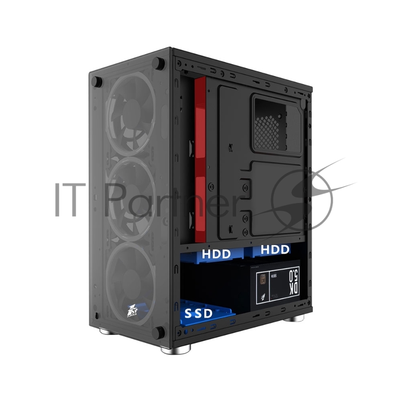 Корпус 1STPLAYER FIREBASE X2-M / mATX / 4x120mm LED fans / X2-M-4F1