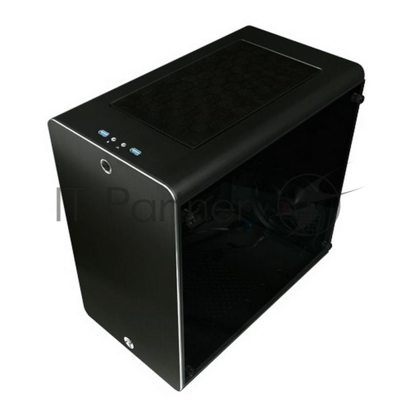 Корпус THETIS BLACK WINDOW (Aluminum, ATX 3.0mm Tempered glass side panel 120x120x25 O-type LED fan pre-installed at rear 2*USB3.0 Supports 3.5 HDD *2 + 2.5 SSD *2 7 PCI slots Rubber feet design)