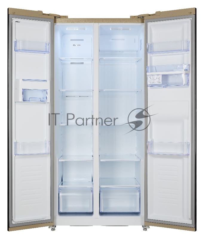 Холодильник NORDFROST RFS 484D NFYm inverter бежевый мрамор