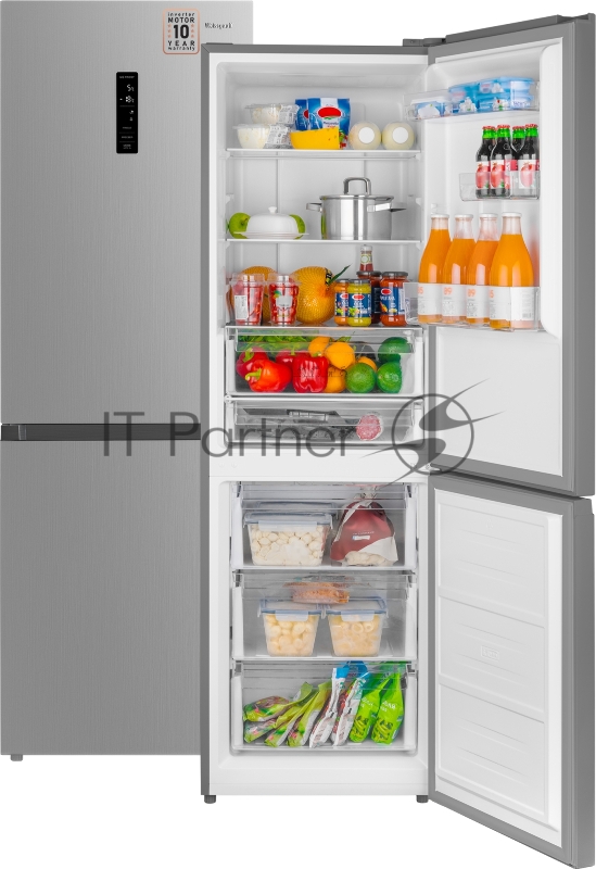 Холодильник Weissgauff WRK 185 Total NoFrost Inverter Inox