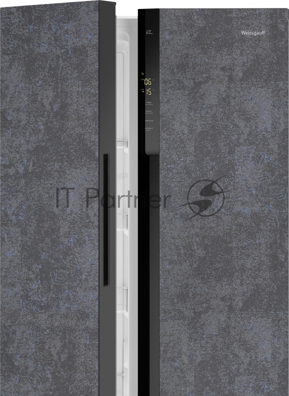 Холодильник Weissgauff WSBS 500 Inverter NoFrost Rock Glass