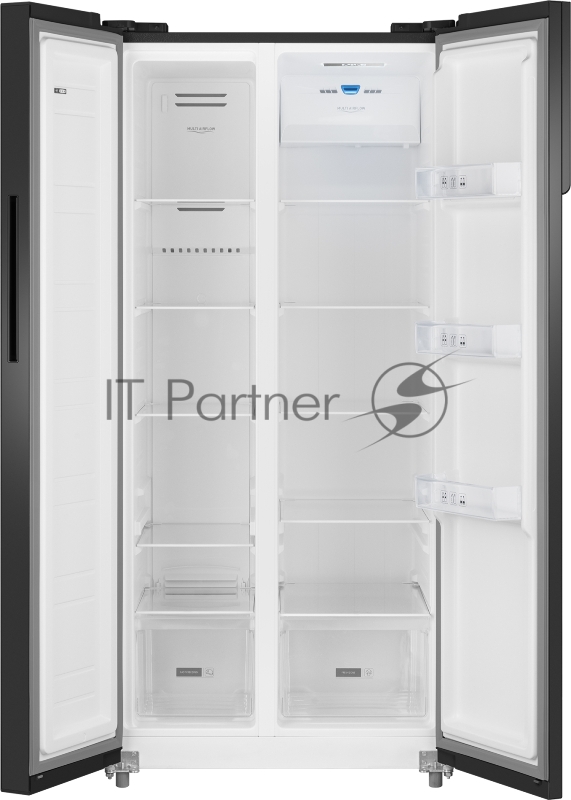 Холодильник Weissgauff WSBS 500 Inverter NoFrost Rock Glass