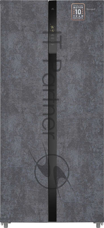 Холодильник Weissgauff WSBS 500 Inverter NoFrost Rock Glass