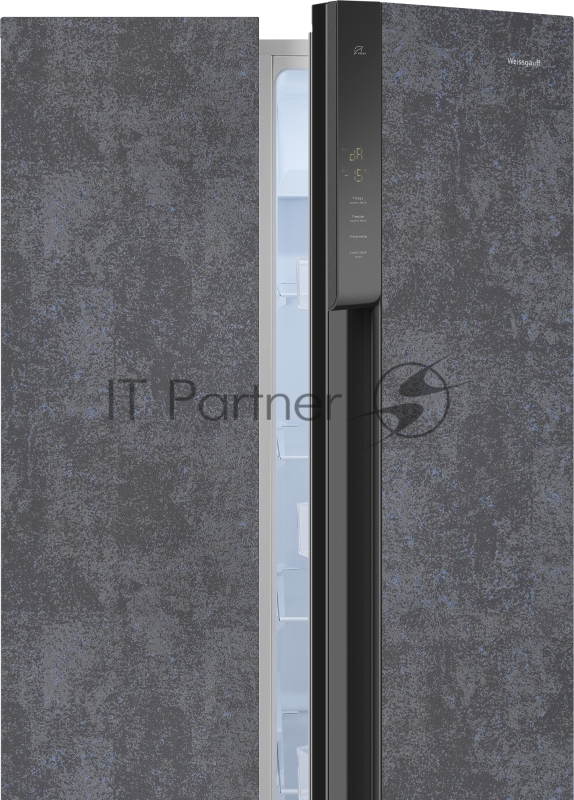Холодильник Weissgauff WSBS 500 Inverter NoFrost Rock Glass